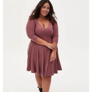 TORRID MINI SUPER SOFT PLUSH FLUTED DRESS